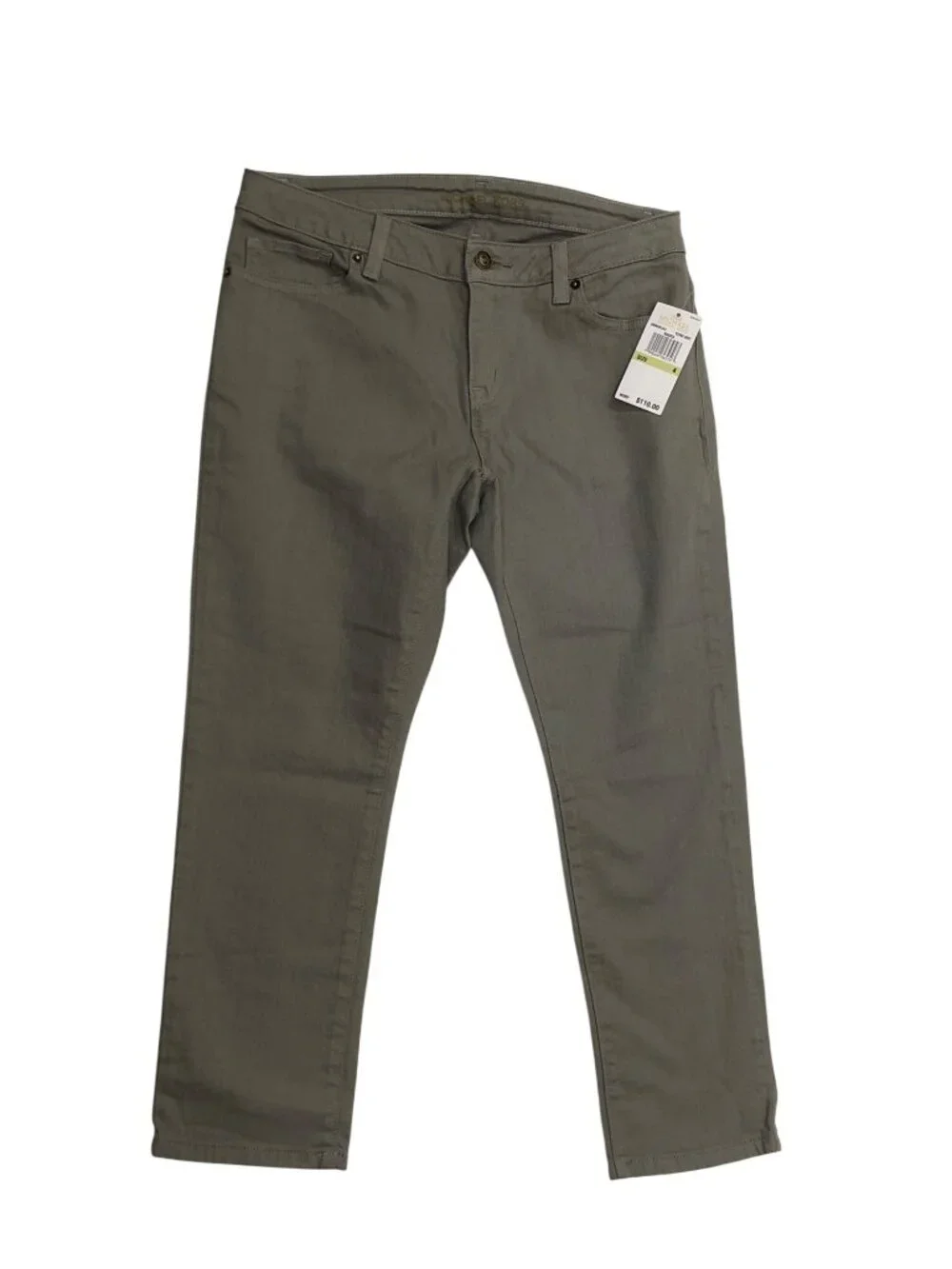 New Michael Kors Pants Cropped Grey  Jeans Womens 4 Stretch Slim Mid Rise Capri